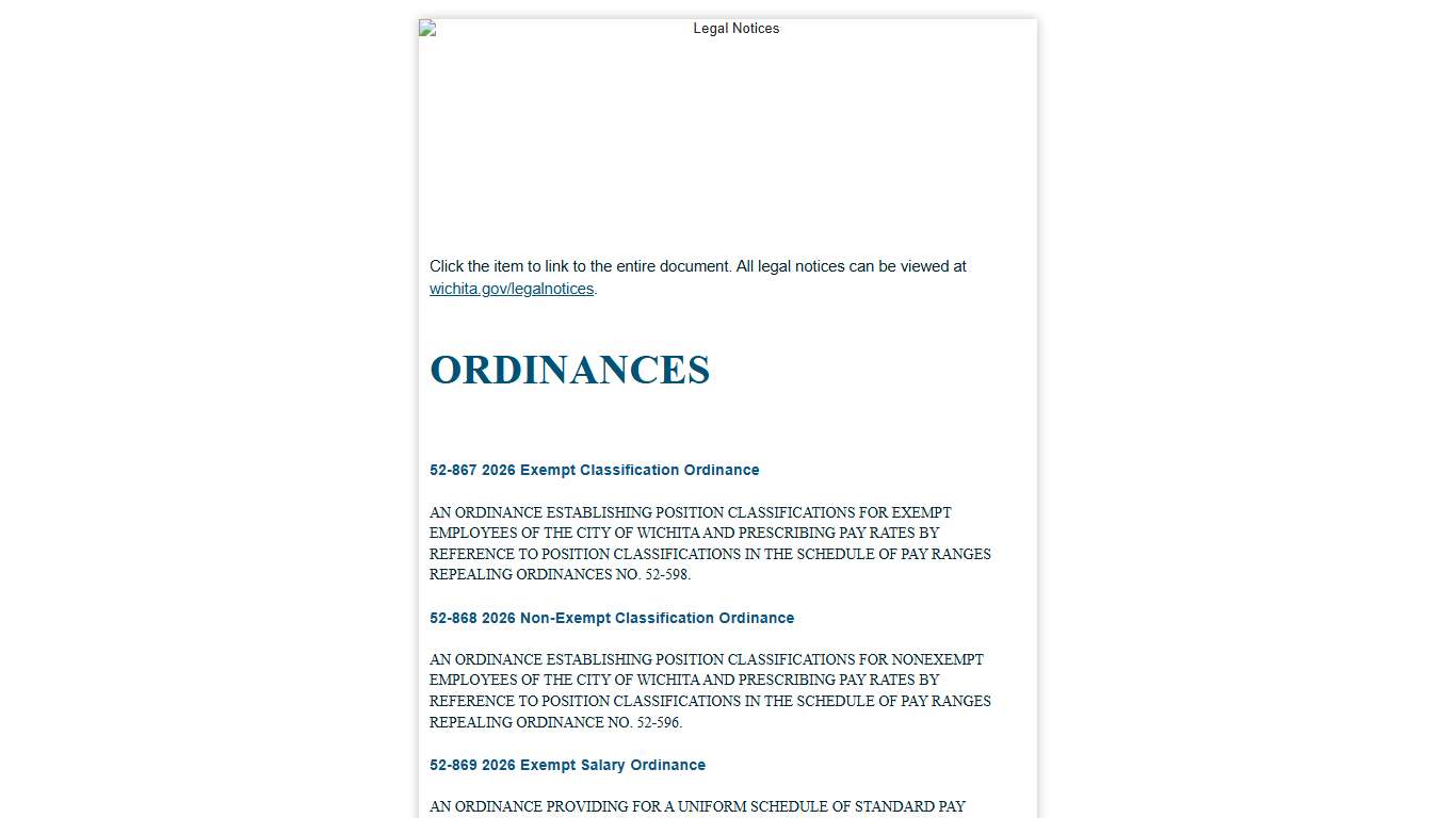 Legal Notices December 26, 2025