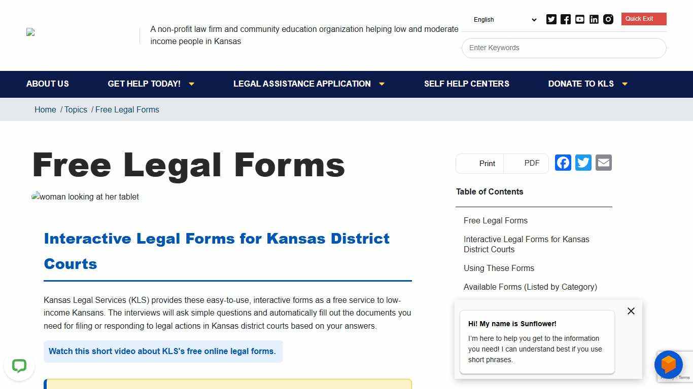 Free Legal Forms Kansas Legal Services